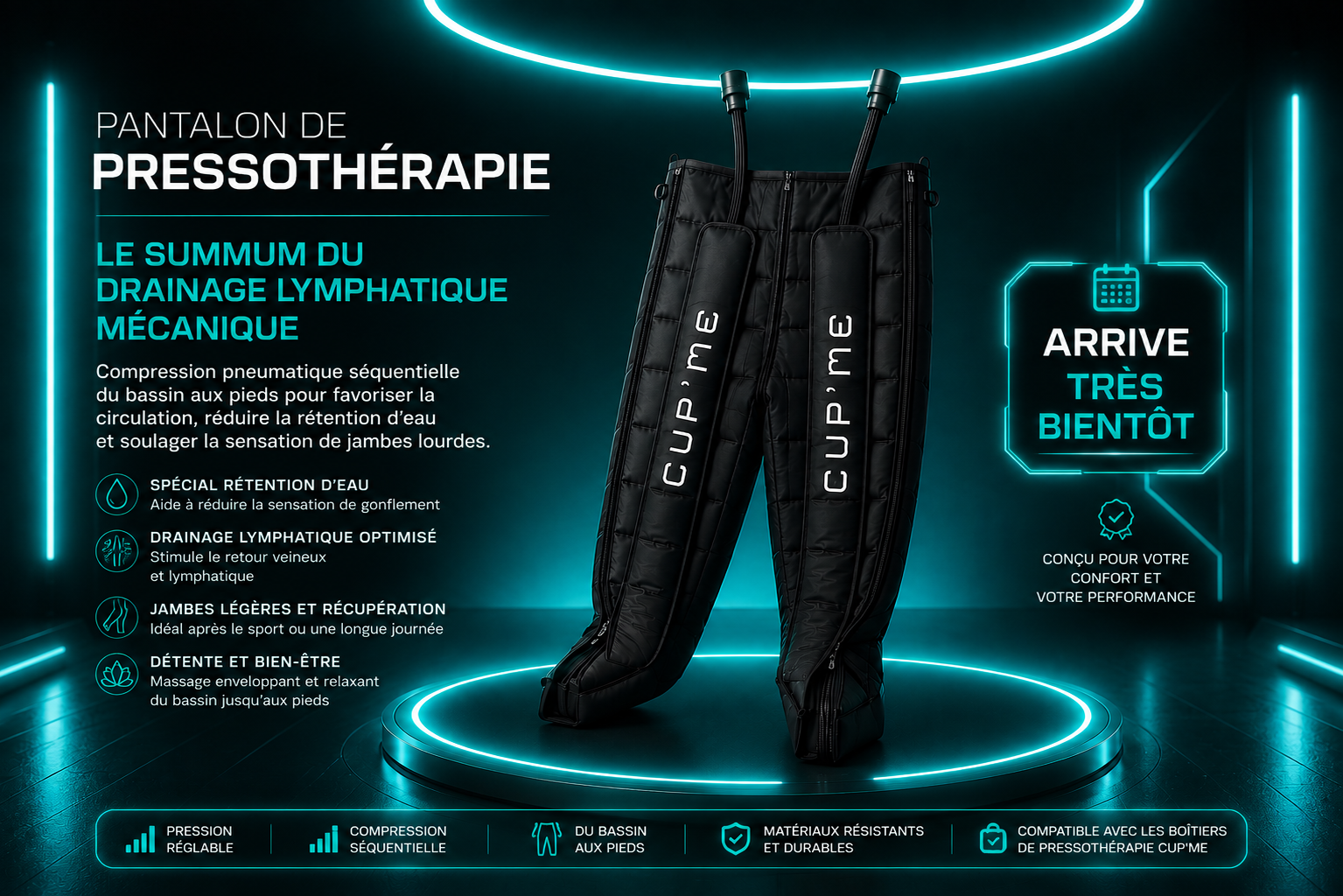 Pantalon de pressothérapie CUP'ME